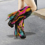 Maxbell Leg Warmer Long Boot Cuffs Cover Fashion for Adult Party Costumes Green