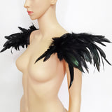 Maxbell Shoulder Wrap Cape Plume Scarf Feather Shrug Shawl for Fancy Dress Party