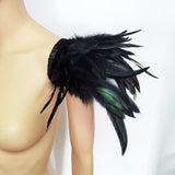 Maxbell Shoulder Wrap Cape Plume Scarf Feather Shrug Shawl for Fancy Dress Party