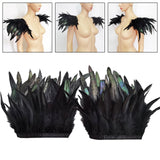 Maxbell Shoulder Wrap Cape Plume Scarf Feather Shrug Shawl for Fancy Dress Party