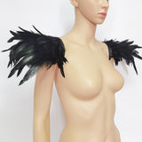 Maxbell Shoulder Wrap Cape Plume Scarf Feather Shrug Shawl for Fancy Dress Party