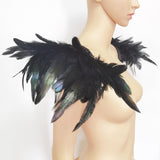 Maxbell Shoulder Wrap Cape Plume Scarf Feather Shrug Shawl for Fancy Dress Party
