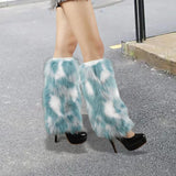 Maxbell Leg Warmer Long Boot Cuffs Cover Fashion for Adult Party Costumes Green White