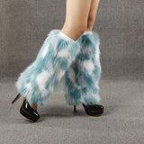 Maxbell Leg Warmer Long Boot Cuffs Cover Fashion for Adult Party Costumes Green White