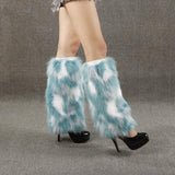 Maxbell Leg Warmer Long Boot Cuffs Cover Fashion for Adult Party Costumes Green White