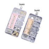 Maxbell Eye Glasses Nose Support Pads Eyeglass Repair Kit Micro Screwdriver StyleA