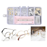 Maxbell Eye Glasses Nose Support Pads Eyeglass Repair Kit Micro Screwdriver StyleA