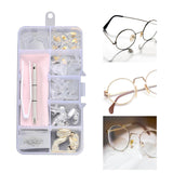 Maxbell Eye Glasses Nose Support Pads Eyeglass Repair Kit Micro Screwdriver StyleA