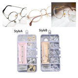 Maxbell Eye Glasses Nose Support Pads Eyeglass Repair Kit Micro Screwdriver StyleA