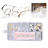 Maxbell Eye Glasses Nose Support Pads Eyeglass Repair Kit Micro Screwdriver StyleA