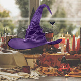 Maxbell Halloween Witch Hats Cosplay Costume Accessories Wide Brim Adult Wizard Bat