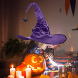 Maxbell Halloween Witch Hats Cosplay Costume Accessories Wide Brim Adult Wizard Bat