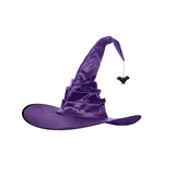 Maxbell Halloween Witch Hats Cosplay Costume Accessories Wide Brim Adult Wizard Bat