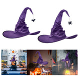 Maxbell Halloween Witch Hats Cosplay Costume Accessories Wide Brim Adult Wizard Bat