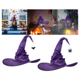 Maxbell Halloween Witch Hats Cosplay Costume Accessories Wide Brim Adult Wizard Bat