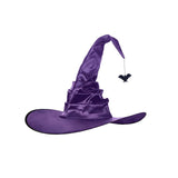 Maxbell Halloween Witch Hats Cosplay Costume Accessories Wide Brim Adult Wizard Bat