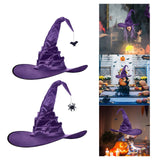 Maxbell Halloween Witch Hats Cosplay Costume Accessories Wide Brim Adult Wizard Bat