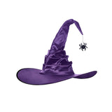 Maxbell Halloween Witch Hats Cosplay Costume Accessories Wide Brim Adult Wizard Spider