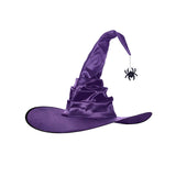 Maxbell Halloween Witch Hats Cosplay Costume Accessories Wide Brim Adult Wizard Spider