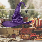 Maxbell Halloween Witch Hats Cosplay Costume Accessories Wide Brim Adult Wizard Spider