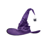 Maxbell Halloween Witch Hats Cosplay Costume Accessories Wide Brim Adult Wizard Spider