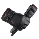 Maxbell Winter Gloves PU Leather Autumn Touchscreen Texting Typing Gloves for Hiking