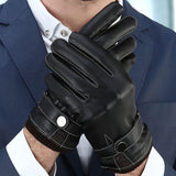 Maxbell Winter Gloves PU Leather Autumn Touchscreen Texting Typing Gloves for Hiking