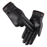 Maxbell Winter Gloves PU Leather Autumn Touchscreen Texting Typing Gloves for Hiking