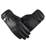 Maxbell Winter Gloves PU Leather Autumn Touchscreen Texting Typing Gloves for Hiking