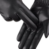 Maxbell Winter Gloves PU Leather Autumn Touchscreen Texting Typing Gloves for Hiking