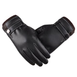 Maxbell Winter Gloves PU Leather Autumn Touchscreen Texting Typing Gloves for Hiking