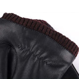 Maxbell Men Winter Gloves PU Leather Windproof Touchscreen Texting Typing for Riding