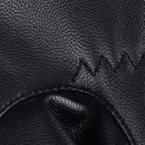 Maxbell Men Winter Gloves PU Leather Windproof Touchscreen Texting Typing for Riding