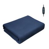 Maxbell Electric Heating Throw Plush Flannel Blanket for Elderly Outside Bedroom Blue