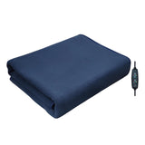 Maxbell Electric Heating Throw Plush Flannel Blanket for Elderly Outside Bedroom Blue