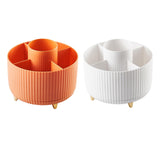 Maxbell 360 Degree Rotation Cosmetics Brushes Storage Box Organizer for Desktop orange