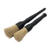 Maxbell 2 Pieces Car Automobile Detailing Brush with Hole for Interior Panels Black