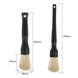 Maxbell 2 Pieces Car Automobile Detailing Brush with Hole for Interior Panels Black