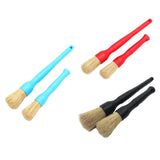 Maxbell 2 Pieces Car Automobile Detailing Brush with Hole for Interior Panels Red