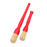 Maxbell 2 Pieces Car Automobile Detailing Brush with Hole for Interior Panels Red
