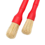 Maxbell 2 Pieces Car Automobile Detailing Brush with Hole for Interior Panels Red