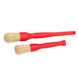 Maxbell 2 Pieces Car Automobile Detailing Brush with Hole for Interior Panels Red