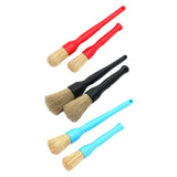 Maxbell 2 Pieces Car Automobile Detailing Brush with Hole for Interior Panels Red