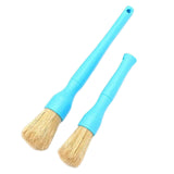 Maxbell 2 Pieces Car Automobile Detailing Brush with Hole for Interior Panels Blue