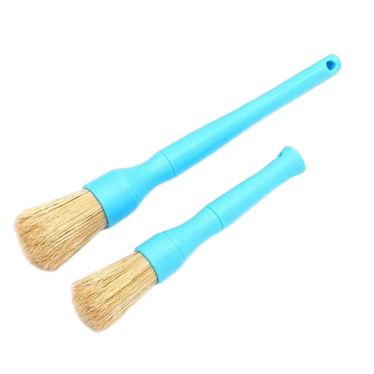 Maxbell 2 Pieces Car Automobile Detailing Brush with Hole for Interior Panels Blue