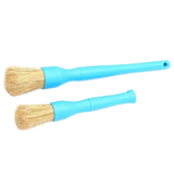 Maxbell 2 Pieces Car Automobile Detailing Brush with Hole for Interior Panels Blue