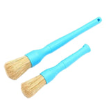 Maxbell 2 Pieces Car Automobile Detailing Brush with Hole for Interior Panels Blue