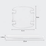 Maxbell Door Handle Film Protector Stickers protective Mouldings 4x bowl  4x Strips