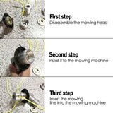 Maxbell Aluminium Trimmer Head Spool Set with 4 Mower Rope Convenient to Change
