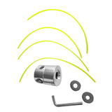 Maxbell Aluminium Trimmer Head Spool Set with 4 Mower Rope Convenient to Change